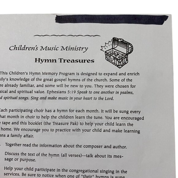 Vintage 90s Hymn Treasures Paperback Childrens Music Book Lot of 4 Homeschool - Picture 6 of 12